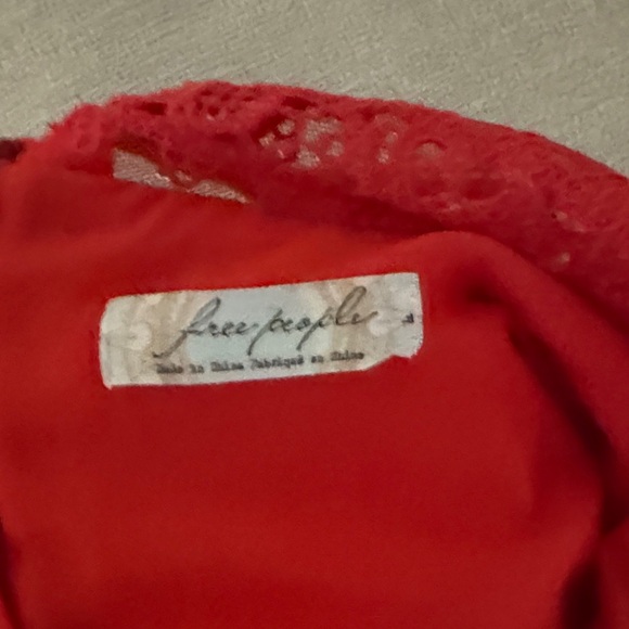 Free People Red Lace Dress - Picture 3 of 3